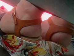 Sexy Mature Feet In Wedges High Heels