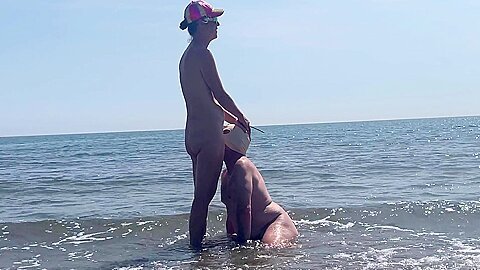 Mistress Punishes Her Husband In The Sea